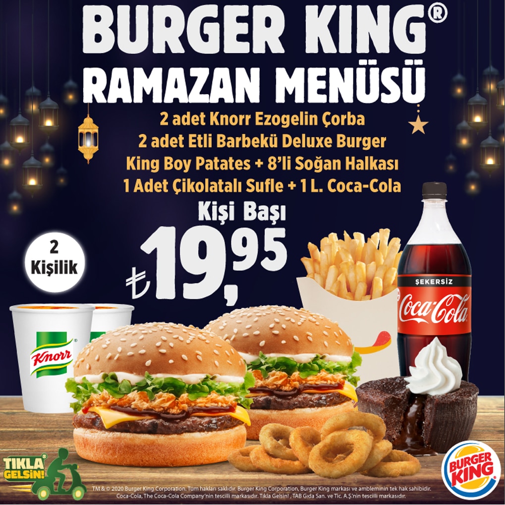 Burger King® Ramazan Menüsü Doyurmaya Niyetli!