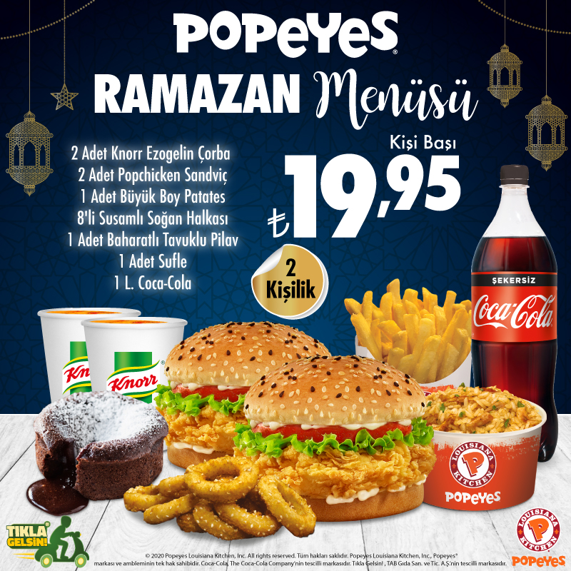 Popeyes®’tan Tavuk Tutkunlarına Enfes Ramazan Menüsü