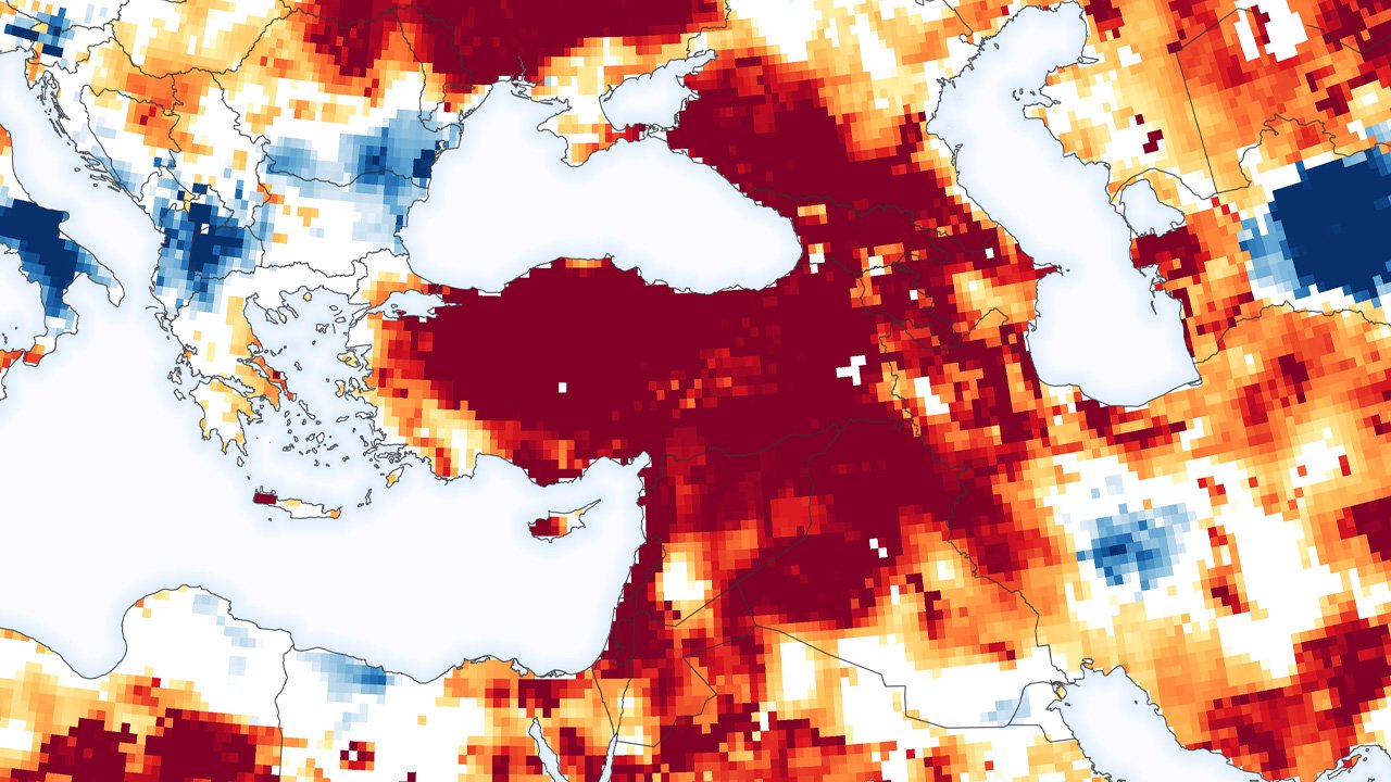NASA’dan Türkiye Kuraklık Haritası: Yer Altı Suları Barajlar Gibi Tehlikede!