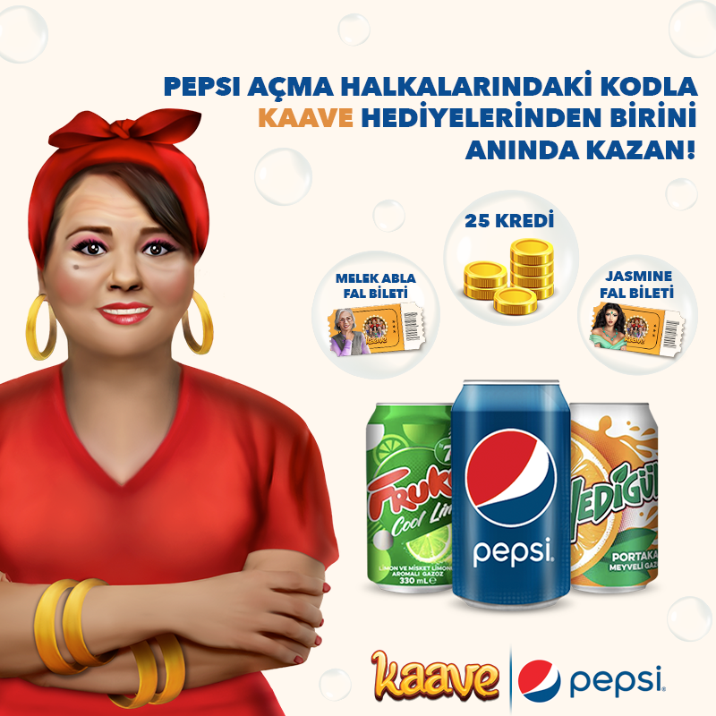 Fal uygulaması Kaave ve Pepsi’den kazandıran iş birliği