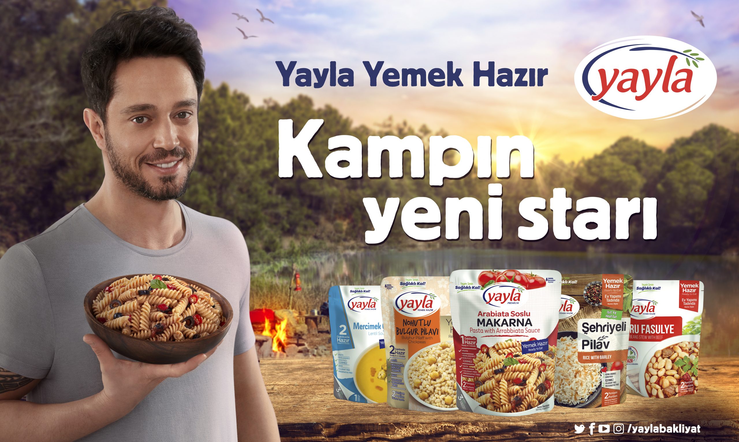 Murat Boz’un tercihi kampta da değişmedi sağlık ve lezzet için “Yemek Hazır” dedi